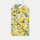 Waterverf Lemon Garden White Wedding Cadeaulabel (Achterkant)