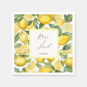 Waterverf Lemon Garden White Wedding Servet (Voorkant)