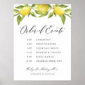 Waterverf Lemon Garland Orde van Evenementen Bruil Poster (Voorkant)