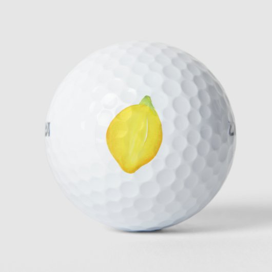 Waterverf Lemon Golfballen (Voorkant)