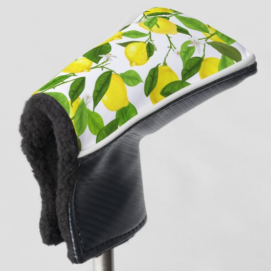 Waterverf Lemon Golfheadcover (3/4 voorkant)