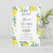 Waterverf Lemon Green Bunch Vrijgezellenfeest Kaart (Staand voorkant)