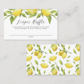 Waterverf Lemon Greenery Diaper Raffle Kaart Visitekaartje (Voorkant / Achterkant)