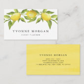 Waterverf Lemon Greenery Garland Rustic Visitekaartje (Voorkant / Achterkant)