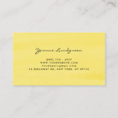 Waterverf Lemon Greenery Garland Script Visitekaartje (Achterkant)