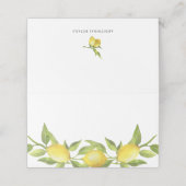 Waterverf Lemon Greenery Garland Wedding Plaatskaartje (Buitenkant ongevouwen)