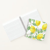 Waterverf Lemon Greenery laat persoonlijke Notitieboek (Binnen)