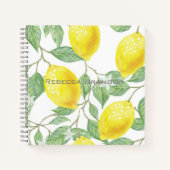 Waterverf Lemon Greenery laat persoonlijke Notitieboek (Voorkant)