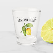Waterverf Lemon Greenery Limoncello Shot Glas (Voorkant)