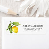 Waterverf Lemon Greenery Return-adres Etiket (Insitu)