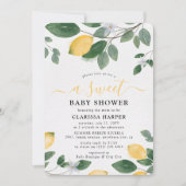 Waterverf Lemon & Greenery Sweet Baby shower Kaart (Voorkant)