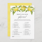 Waterverf Lemon Greenery Wat is er op je telefoon? Informatiekaartje (Voorkant / Achterkant)