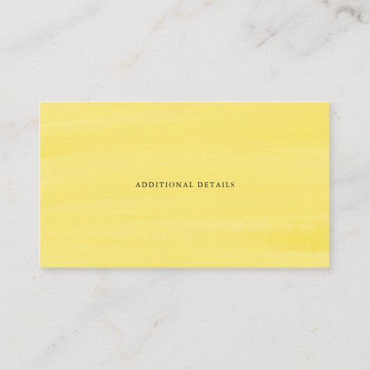 Waterverf Lemon Greenery Wreath Wedding Plaatskaartje (Achterkant)