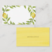 Waterverf Lemon Greenery Wreath Wedding Plaatskaartje (Voorkant / Achterkant)