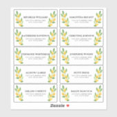 Waterverf Lemon Guest Adresetiketten Sticker (Vel)