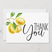 Waterverf Lemon Hartelijk dank Bedankkaart (Voorkant)