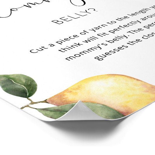 Waterverf lemon hoe groot is het poster van mama's (Hoek)