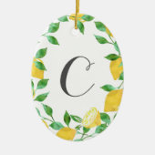  Waterverf Lemon Initiaal Keramisch Ornament (Voorkant)