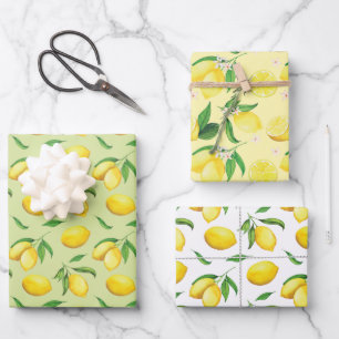 Waterverf Lemon Inpakpapier Vel
