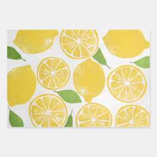 Waterverf Lemon Inpakpapier Vel