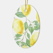 Waterverf Lemon Keramisch Ornament (Links)