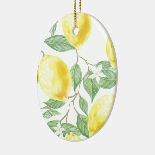 Waterverf Lemon Keramisch Ornament (Links)
