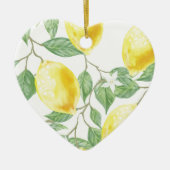 Waterverf Lemon Keramisch Ornament (Voorkant)