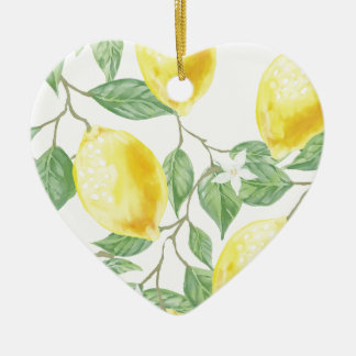 Waterverf Lemon Keramisch Ornament