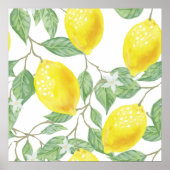 Waterverf Lemon Kitchen Decor Art Poster (Voorkant)