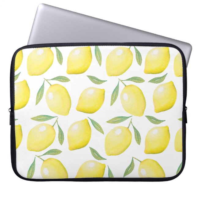 Waterverf Lemon Laptop Sleeve (Voorkant)