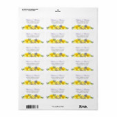 Waterverf Lemon Lavender Boho Adres Etiket (Full Sheet)