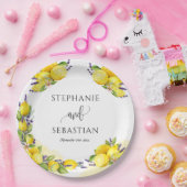 Waterverf Lemon Lavender Boho Papieren Bordje (Feest)