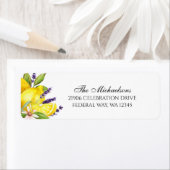 Waterverf Lemon Lavender Boho Return Address Etiket (Insitu)