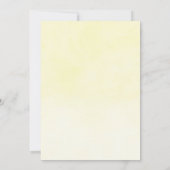 Waterverf Lemon Lavender Boho Wedding Kaart (Achterkant)