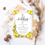 Waterverf Lemon Lavender Boho Wedding Kaart