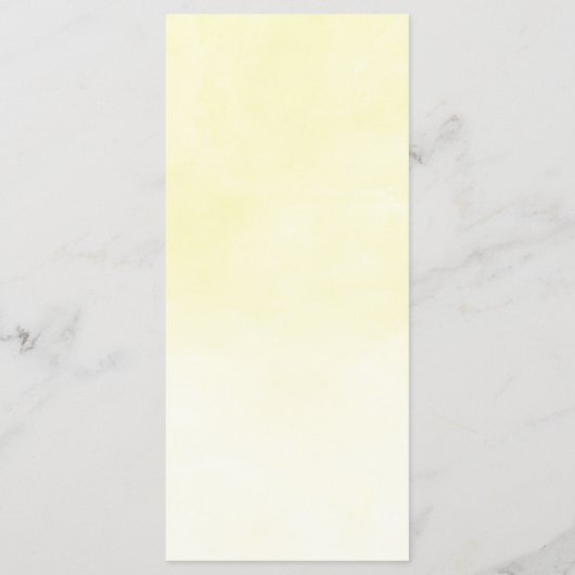 Waterverf Lemon Lavender Boho Wedding Menu (Achterkant)