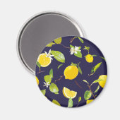 Waterverf Lemon & Leaves 10 Magneet (Voorkant / Achterkant)
