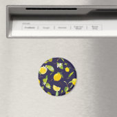 Waterverf Lemon & Leaves 10 Magneet (Insitu (Vaatwasser))