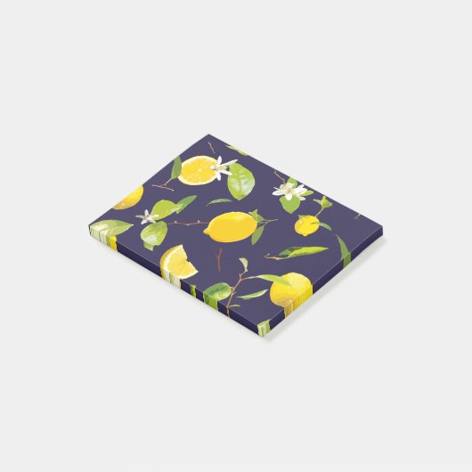 Waterverf Lemon & Leaves 10 Post-it® Notes (Schuin)