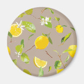Waterverf Lemon & Leaves 11 Magneet (Voorkant)