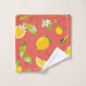 Waterverf Lemon & Leaves 12 Bad Handdoek (Wasdoekje)