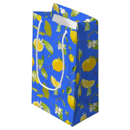 Waterverf Lemon & Leaves 13 Klein Cadeauzakje (Voorkant Gekanteld)