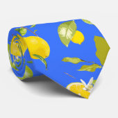 Waterverf Lemon & Leaves 13 Stropdas (Opgerold)