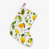 Waterverf Lemon & Leaves 16 Kleine Kerstsok (Voorkant (Hangend))