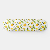 Waterverf Lemon & Leaves 16 Persoonlijk Skateboard (Horizontaal)