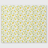 Waterverf Lemon & Leaves 2 Cadeaupapier (Vlak)