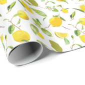 Waterverf Lemon & Leaves 2 Cadeaupapier (Rol Hoek)