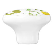 Waterverf Lemon & Leaves 2 Keramische Knop (Zijkant)