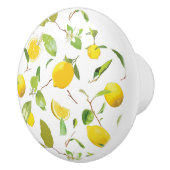 Waterverf Lemon & Leaves 2 Keramische Knop (Rechts)