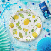 Waterverf Lemon & Leaves 2 Papieren Bordje (Feest)